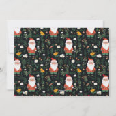 Weihnachtsfest Weihnachten-Pattern-Foto Feiertagskarte (Rückseite)