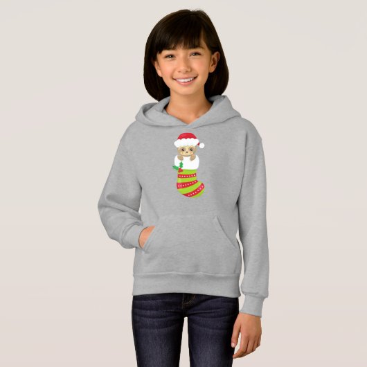 Weihnachtsfest, Weihnachtsfeiertag, Strumpf, Weihn Hoodie (Vorne ganz)