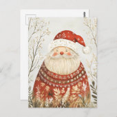 Weihnachtsfest Weihnachtsgrüße Postkarte (Vorne/Hinten)