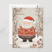 Weihnachtsfest Weihnachtsgrüße Postkarte (Vorne/Hinten)
