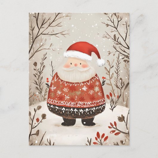 Weihnachtsfest Weihnachtsgrüße Postkarte (Vorderseite)