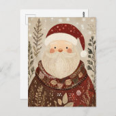 Weihnachtsfest Weihnachtsgrüße Postkarte (Vorne/Hinten)