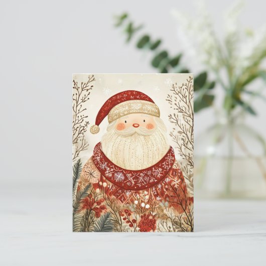 Weihnachtsfest Weihnachtsgrüße Postkarte (Stehend Vorderseite)