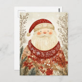 Weihnachtsfest Weihnachtsgrüße Postkarte (Vorne/Hinten)