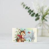 Weihnachtsfest Weihnachtswildsaft - weitere Inform Visitenkarte (Stehend Vorderseite)