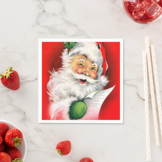 Weihnachtsfest Winking Santa Serviette (Beispiel)