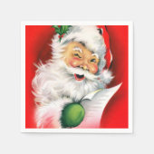 Weihnachtsfest Winking Santa Serviette (Vorderseite)