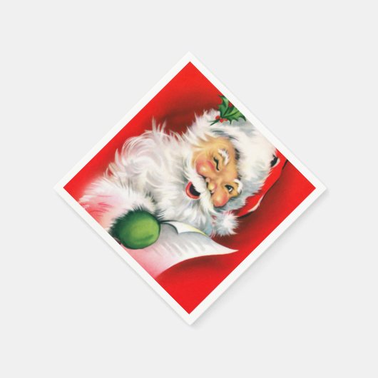 Weihnachtsfest Winking Santa Serviette (Ecke)