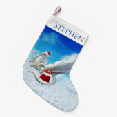 Weihnachtsfest - Winter Dragon Kleiner Weihnachtsstrumpf (Vorderansicht (hängend))