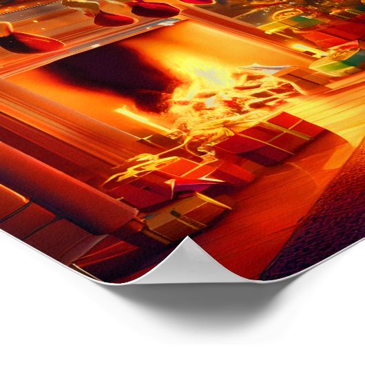 Weihnachtsfest Winter Poster (Ecke)