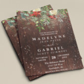 Weihnachtsfest Winter Rustikale Pine Drop Holz Flyer