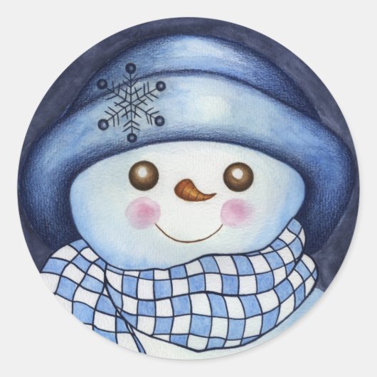 Weihnachtsfest Winter Snowman Sticker (Vorderseite)