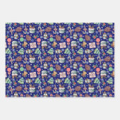 Weihnachtsfest Winter Thema Geschenkpapier Set (Vorderseite)