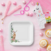 Weihnachtsfest Winterurlaub grün Pappteller (Party)