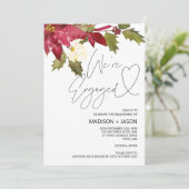 Weihnachtsfest Wir sind Verlobte Verlobung Einladung (Stehend Vorderseite)