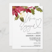 Weihnachtsfest Wir sind Verlobte Verlobung Einladung (Vorne/Hinten)