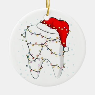 Weihnachtsfest Zahnarzt Feiertag Keramik Ornament