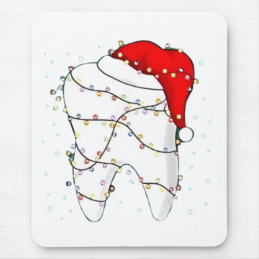 Weihnachtsfest Zahnarzt Feiertag Mousepad (Vorne)