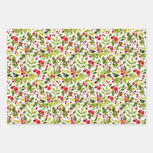 Weihnachtsfeste Blätter und Berries (Vorderseite 2)