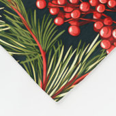 Weihnachtsfeste Branchen und Berries Fleecedecke (Ecke)