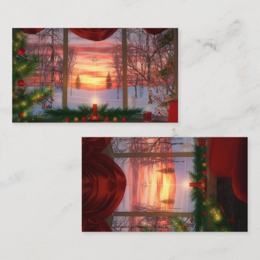 Weihnachtsfeste Lesezeichen im Himmel Visitenkarte (Vorne/Hinten)