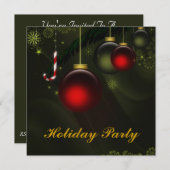 Weihnachtsfeste Party Einladungen (Vorne/Hinten)