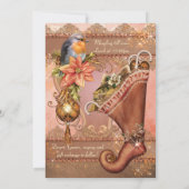 Weihnachtsfeste Party Einladungen (Rückseite)