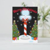 Weihnachtsfeste Party Einladungen am Nordpol (Stehend Vorderseite)