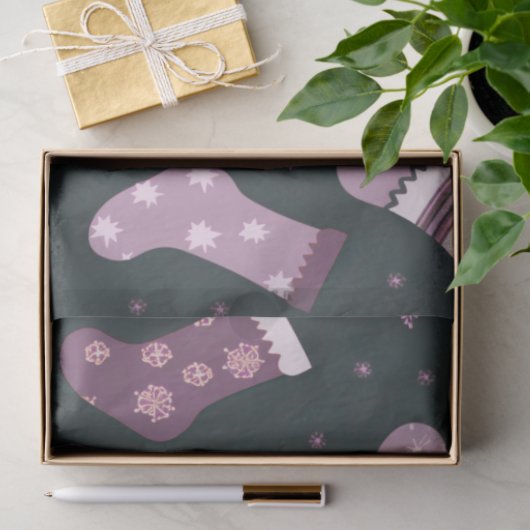 Weihnachtsfeste Strumpf, Schneeflocken & Sterne We Seidenpapier (Geschenk)