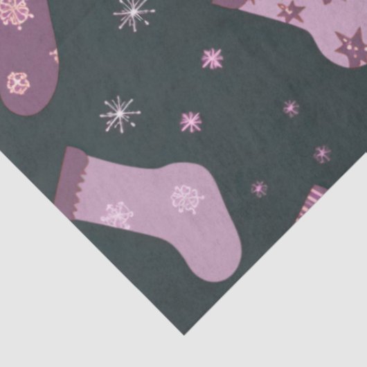 Weihnachtsfeste Strumpf, Schneeflocken & Sterne We Seidenpapier (Ausschnitt)