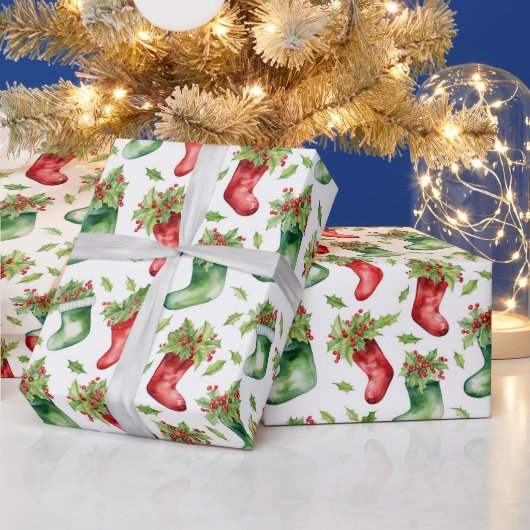 Weihnachtsfeste Strümpfe Geschenkpapier (Feiertage)
