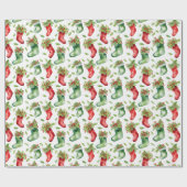 Weihnachtsfeste Strümpfe Geschenkpapier (Flach)