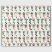 Weihnachtsfeste Strümpfe Geschenkpapier (Flach)