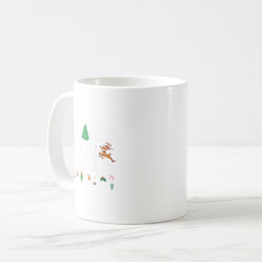 Weihnachtsfeste Weihnachten der Familie bieten höc Kaffeetasse (Vorderseite Links)