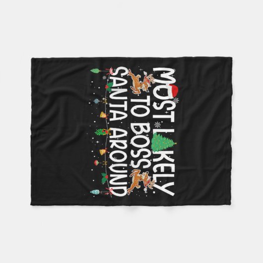 Weihnachtsfeste Weihnachten der Familie sind am eh Fleecedecke (Vorderseite (Horizontal))