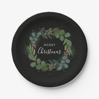 Weihnachtsfestkranz Papierplatten Pappteller
