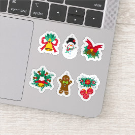 Weihnachtsfestliche Aufklebersammlung Aufkleber