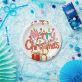 Weihnachtsfestliche Dekorationsornament Pappteller (Party)