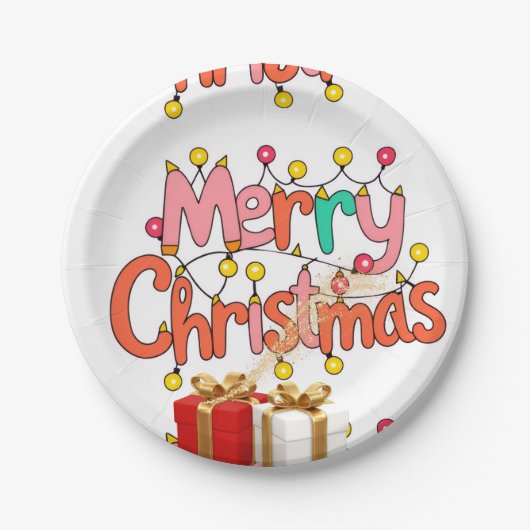 Weihnachtsfestliche Dekorationsornament Pappteller (Vorderseite)