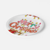 Weihnachtsfestliche Dekorationsornament Pappteller (Schrägansicht)