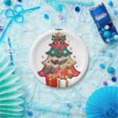 Weihnachtsfestliche Dekorationsornament Pappteller (Party)