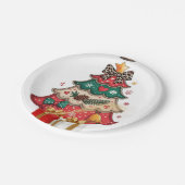 Weihnachtsfestliche Dekorationsornament Pappteller (Schrägansicht)