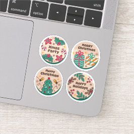 Weihnachtsfestliche Labelsammlung Aufkleber