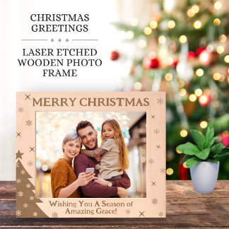 Weihnachtsfestliche personalisierte Geschenke Lase Geätzte Rahmen