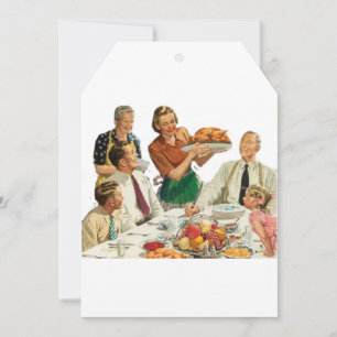 Weihnachtsfestmahl im Vintage-Stil Feiertagskarte