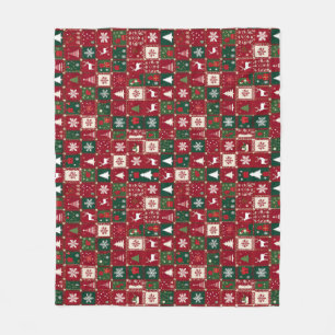 Weihnachtsfestmuster Fleecedecke