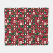Weihnachtsfestmuster Fleecedecke (Vorderseite (Horizontal))