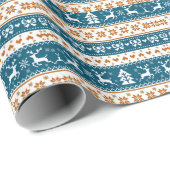 Weihnachtsfestmuster Geschenkpapier (Rolleneckpunkt)