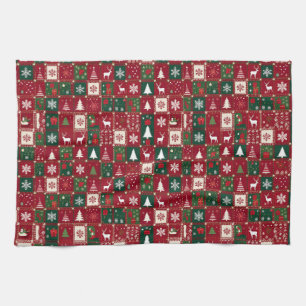 Weihnachtsfestmuster Geschirrtuch