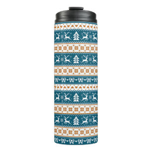 Weihnachtsfestmuster Thermosbecher